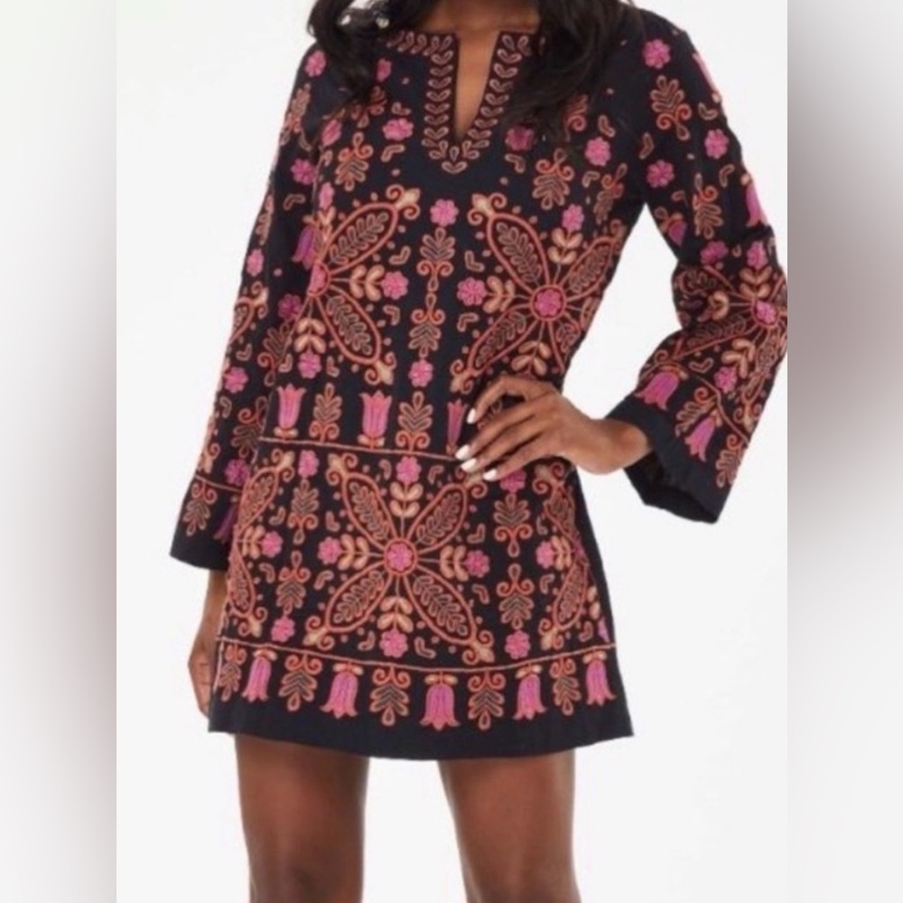 Roller Rabbit Jodha Embroidered Juliana Mini Dress Size XS